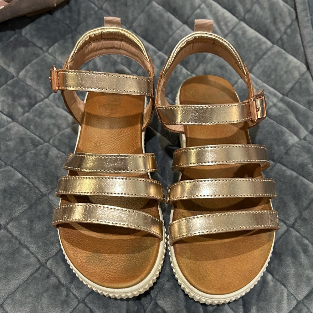 Girls Gold Sandals